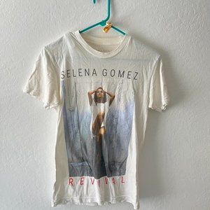 Selena Gomez White Revival 2016 Tour Tee T-shirt